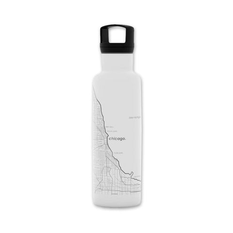 Chicago Map Insulated Water Bottle