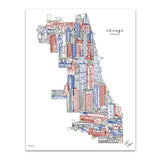Chicago City Limits Framed Print - 8 x 10 inches