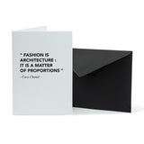 Coco Chanel Fashion Greeting Card