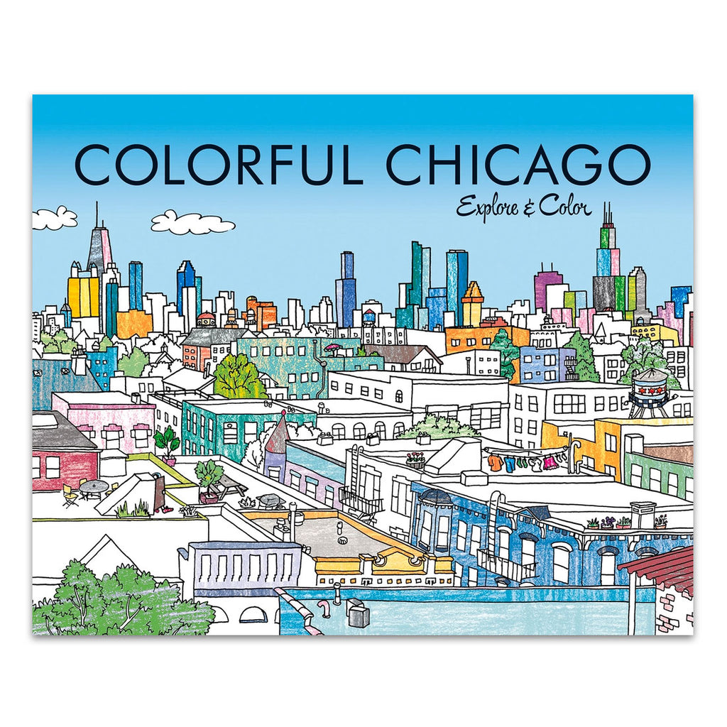 Colorful Chicago Coloring Book CAC Design Store