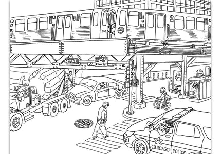 Colorful Chicago Coloring Book