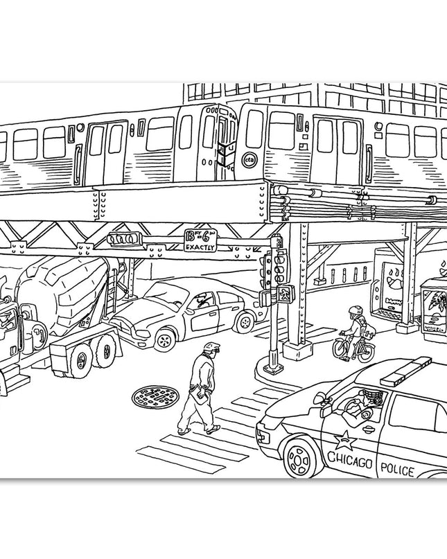 Colorful Chicago Coloring Book