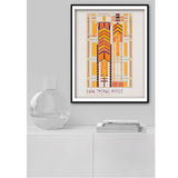 Frank Lloyd Wright Dana Thomas Window Print - 11 x 14 inches