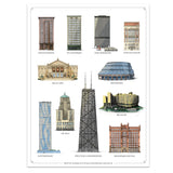 Downtown Architecture Styles Print - 11 x 14 inches