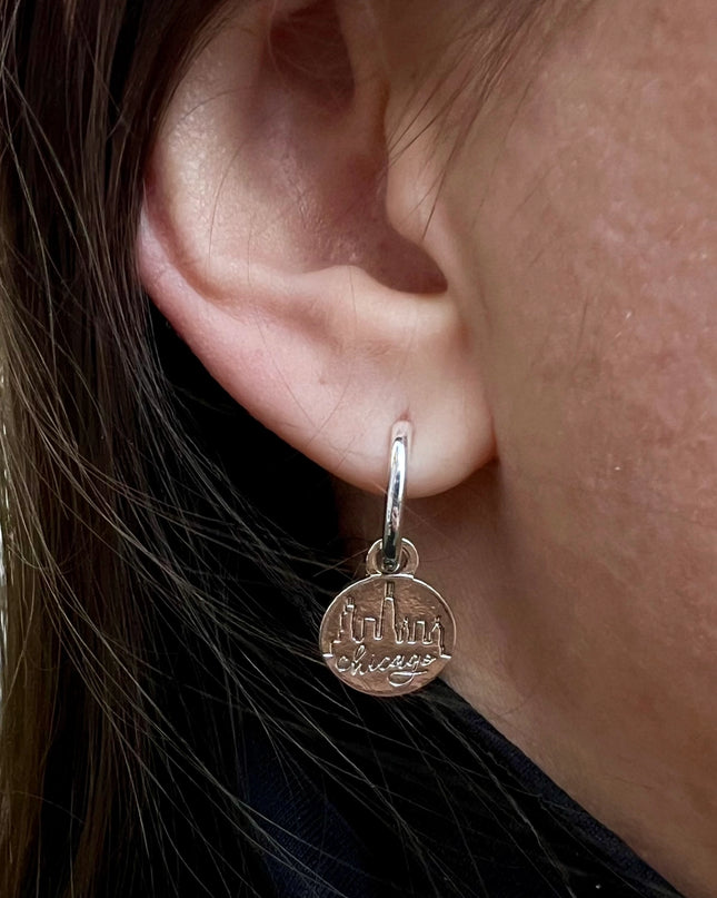 Chicago Skyline Earrings Gold