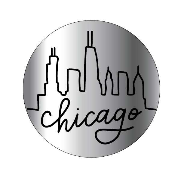 Chicago Skyline Earrings Gold