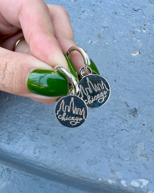 Chicago Skyline Earrings Gold