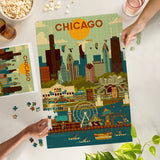 Geometric Chicago Jigsaw Puzzle