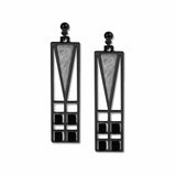 FLW Light Screen Earring Black and Chrome