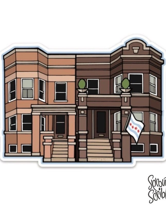 Chicago Brownstone Architect Sticker