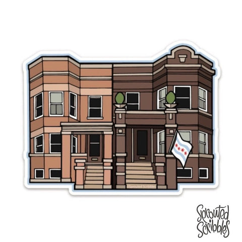 Chicago Brownstone Architect Sticker