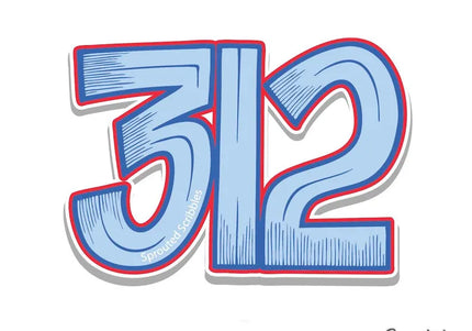 Chicago 312 Large Sticker
