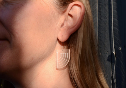 Hanukkah Menorah Drop Earrings