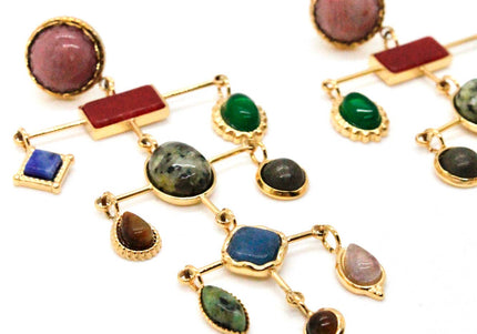 Tiered Stone Mobile Earrings