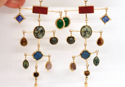 Tiered Stone Mobile Earrings