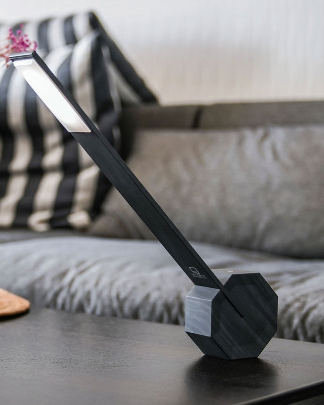 Octagon Portable Desk Light in Black