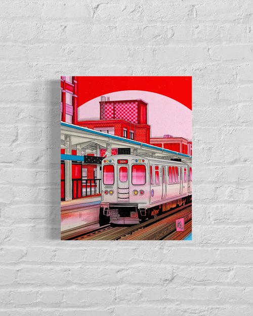 Red Line 8x10 Print