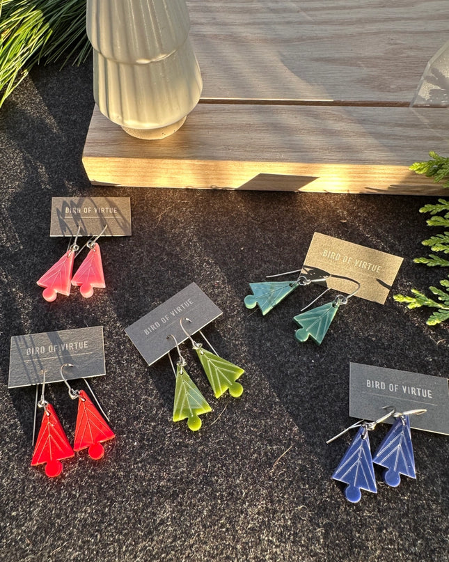 Mini Christmas Tree Earrings