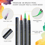 Watercolor Pens Gift Set- 48 Watercolor Pens