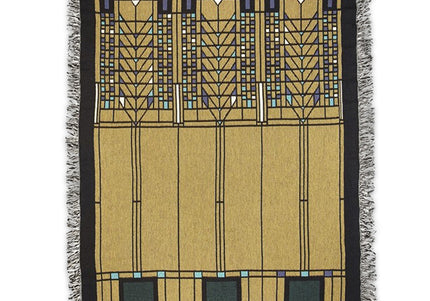 Frank Lloyd Wright Tree of Life Throw Blanket