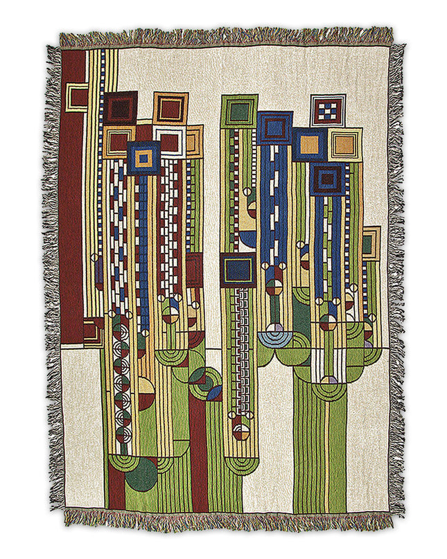 Frank Lloyd Wright Saguaro Forms Throw Blanket