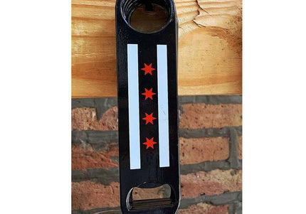 Chicago Flag Bottle Opener