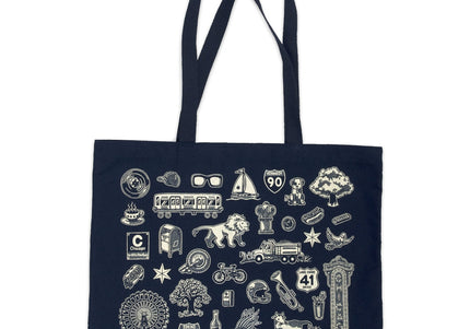 Chicago Icons Tote Bag - Navy