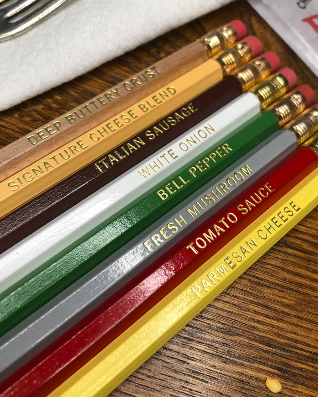Chicago Pizza Pencils - Set of 8