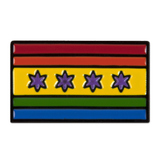 Chicago Pride Flag Enamel Pin