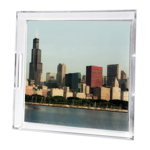 Chicago Skyline Lucite Tray