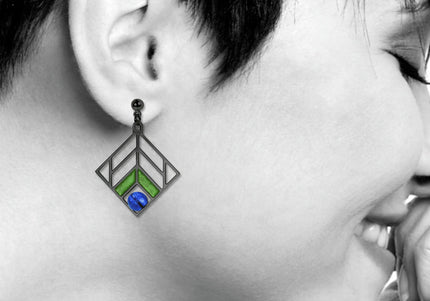 Frank Lloyd Wright Chevron Earrings
