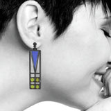 Frank Lloyd Wright Stained Glass Earrings
