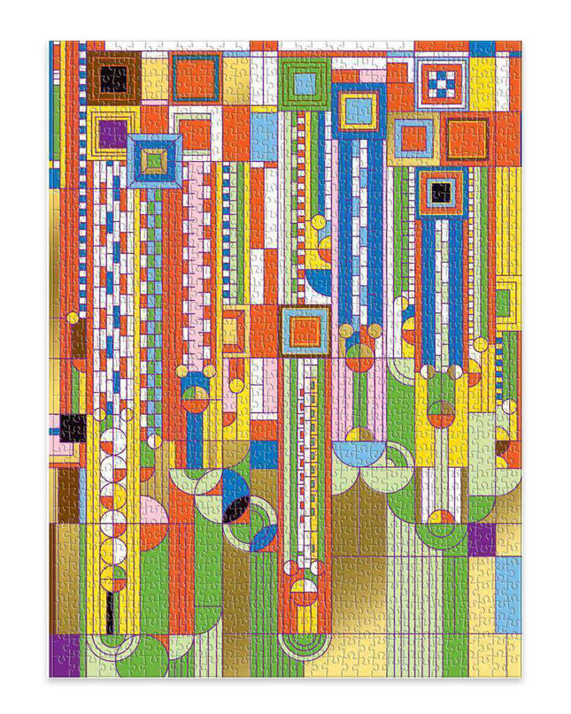 Frank Lloyd Wright Saguaro Forms and Cactus Flowers Jigsaw Puzzle