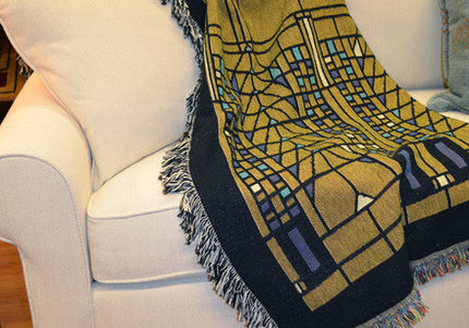 Frank Lloyd Wright Tree of Life Throw Blanket