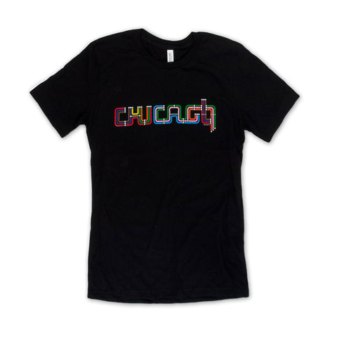 Chicago Transit Type Adult T-shirt